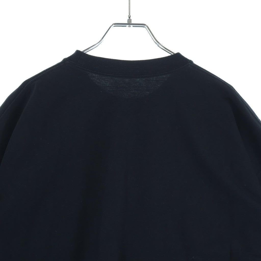 The Ennoy Professional(エンノイプロフェッショナル) 24SS Logo T-Shirt ロゴプリント クルーネック半袖Tシャツ カットソー ブラック SS24BRENCT04NTL