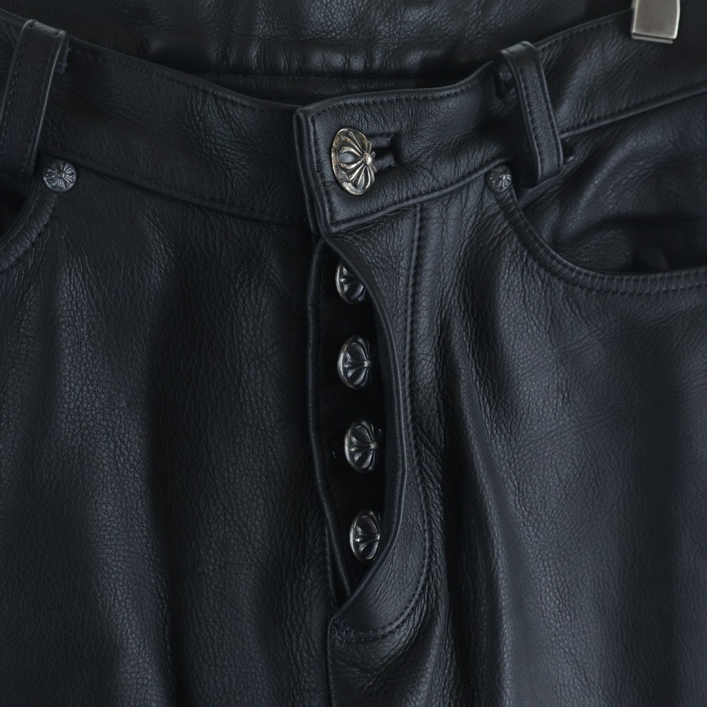 CHROME HEARTS(クロムハーツ) FLERKNEE LTHR PANTS フレアニー