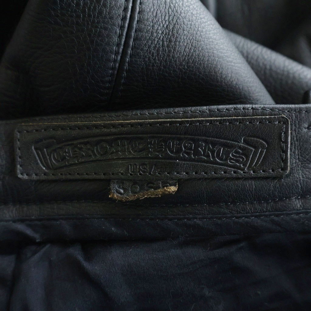 CHROME HEARTS(クロムハーツ) FLERKNEE LTHR PANTS フレアニー
