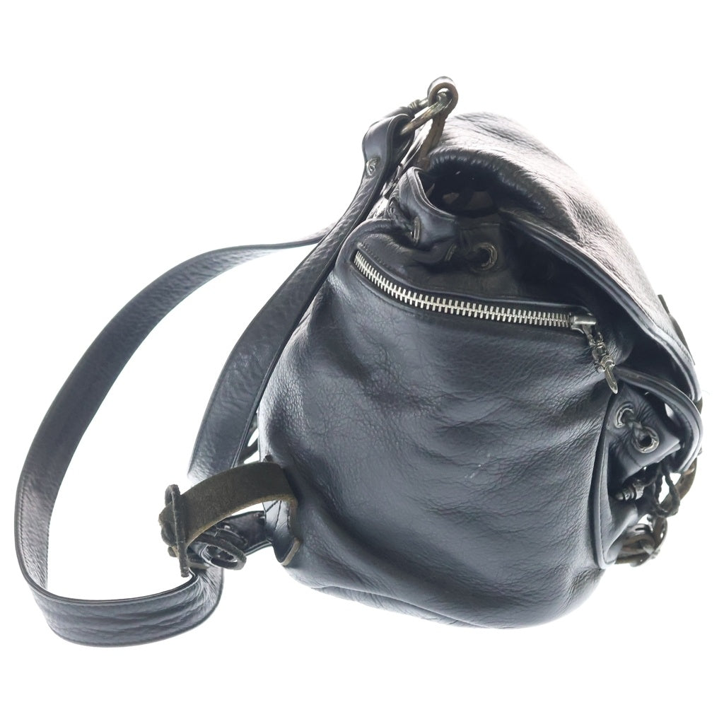 CHROME HEARTS(クロムハーツ) FLERKNEE MINI BACKPACK フレアニー ダガージップ ミニ レザーリュックサック バックパック ブラック