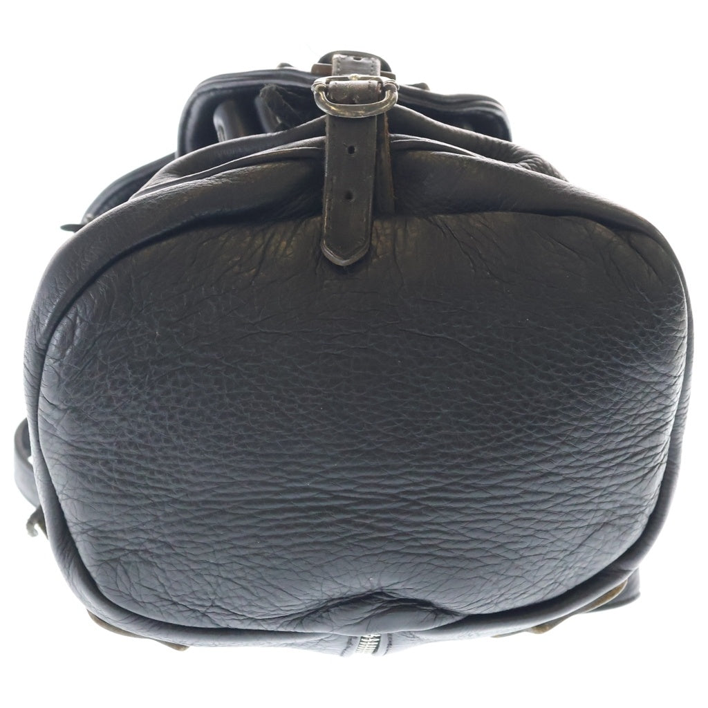 CHROME HEARTS クロムハーツ FLERKNEE MINI BACKPACK フレアニー ダガージップ レザー ミニバックパック リュック ブラック CHROME HEARTS(クロムハーツ) FLERKNEE MINI BACKPACK フレアニー