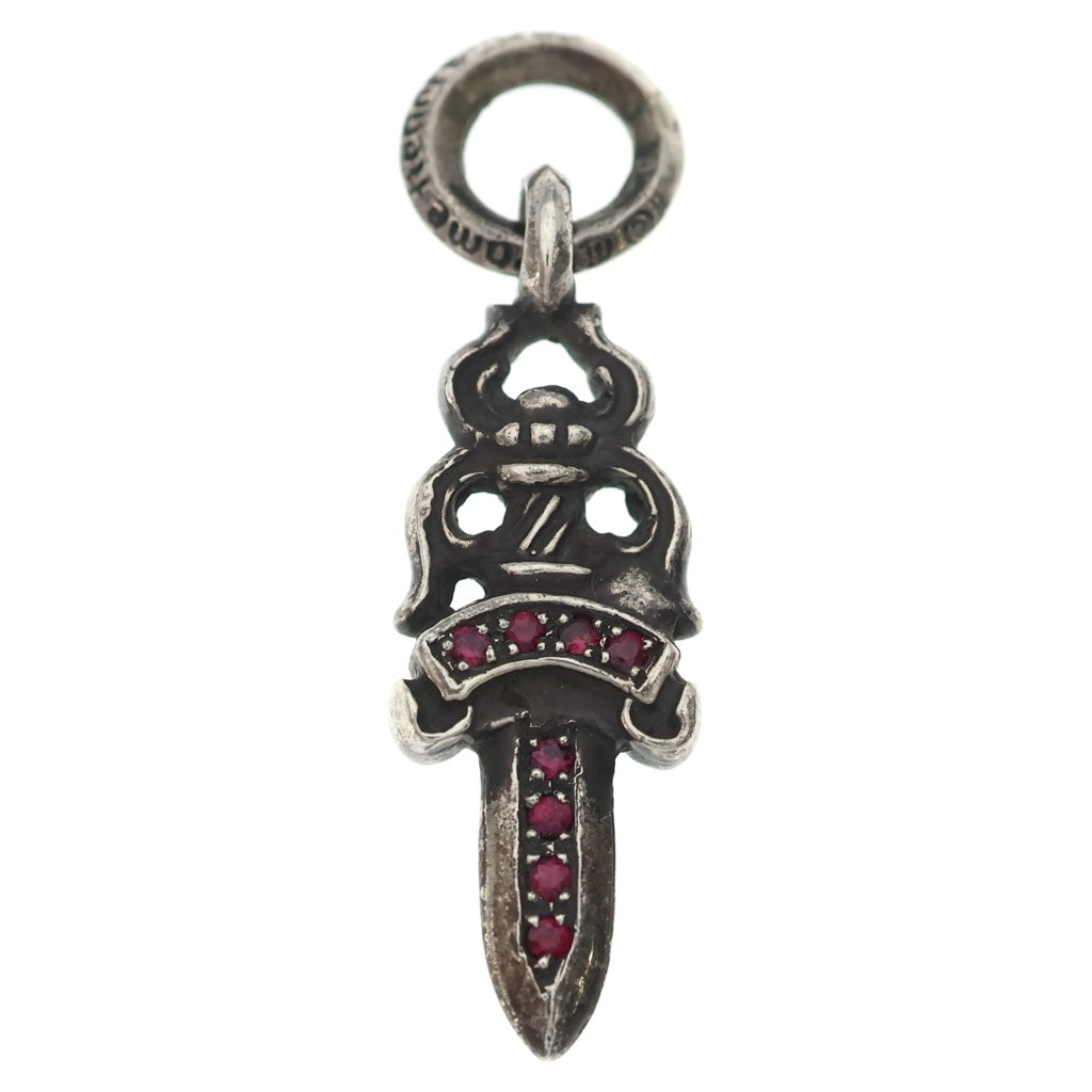 CHROME HEARTS(クロムハーツ) OLD #5 DAGGER P/SAF P オールド ダガーチャーム ピンクサファイア ペンダントトップ シルバー