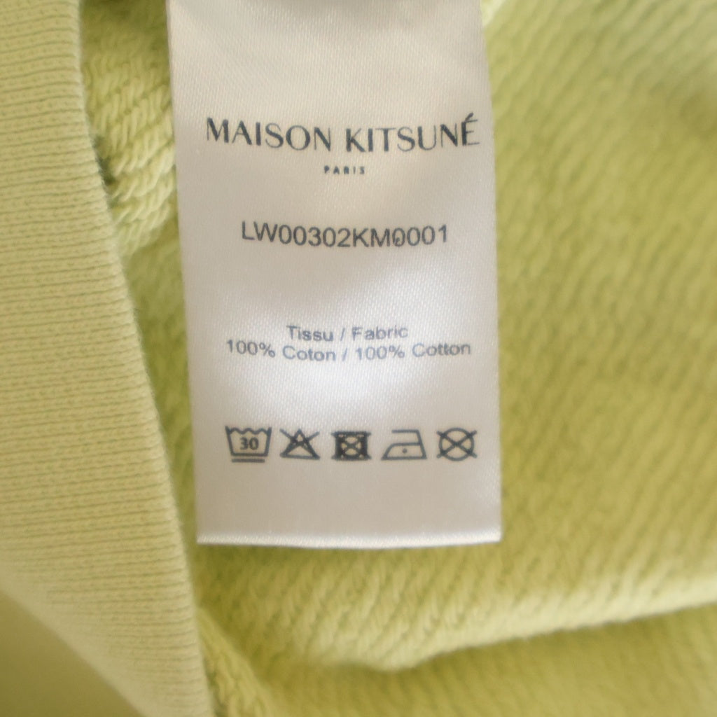 MAISON KITSUNE(メゾンキツネ) FOX HEAD PATCH フォックス ヘッド パッチ クルーネックスウェットトレーナー レディース イエロー LW00302KM0001