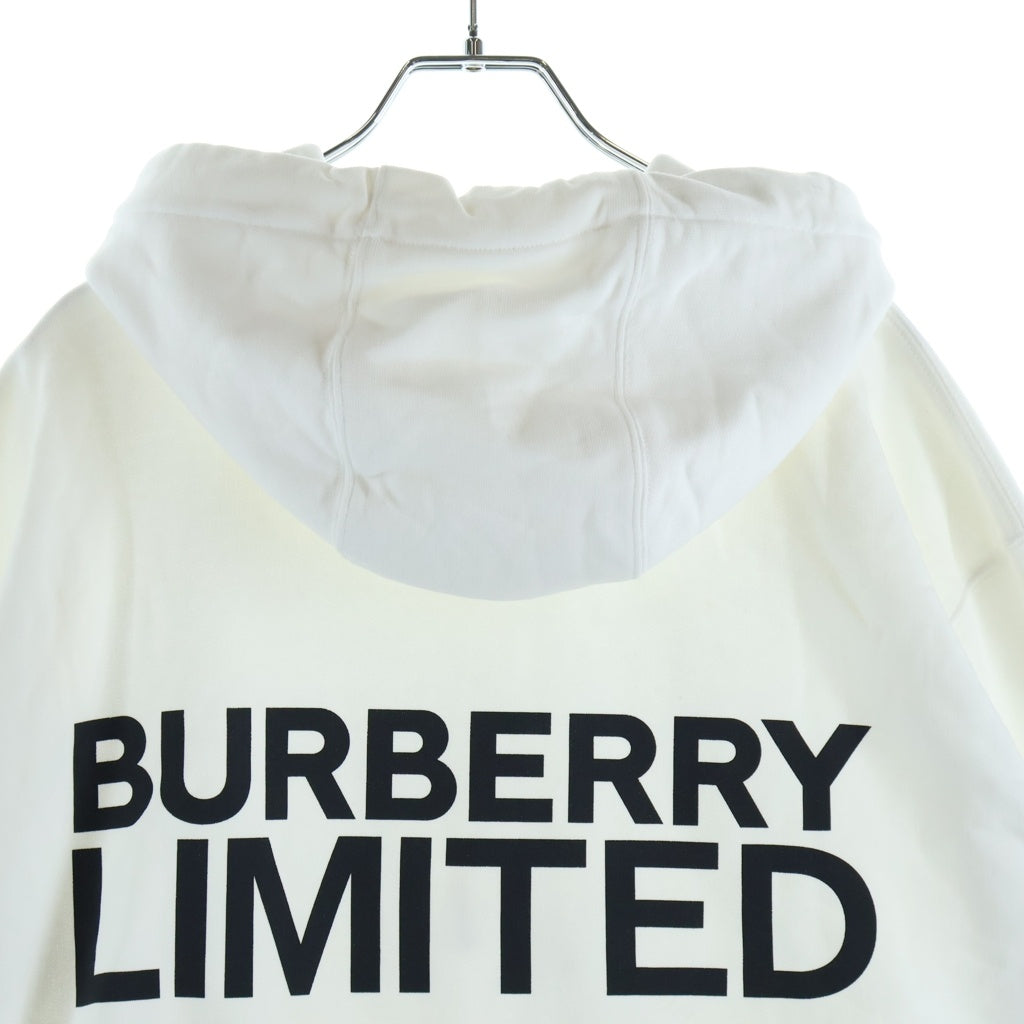 BURBERRY(バーバリー) ラックロゴプリント プルオーバースウェットパーカー フーディー ホワイト 8037293