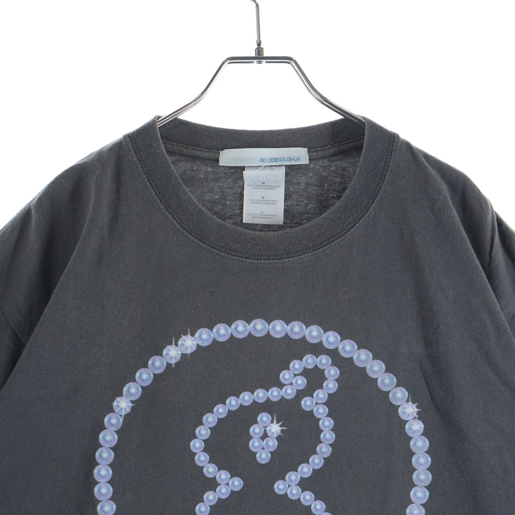 GOODENOUGH(グッドイナフ) 90S VINTAGE ヴィンテージ パールサークル Gロゴプリント クルーネック半袖Tシャツ カットソー グレー