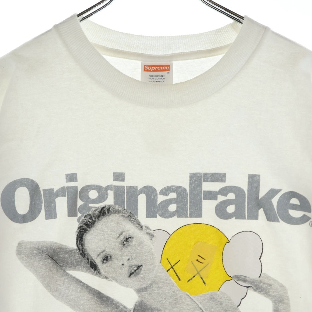 SUPREME(シュプリーム) 08SS ×ORIGINAL FAKE Kate Moss Tee オリジナルフェイク ケイトモス 代官山10周年記念 クルーネック半袖Tシャツ カットソー ホワイト