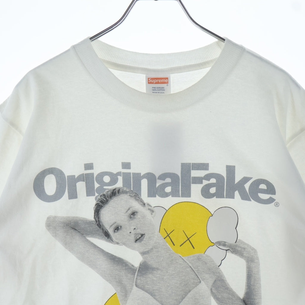 SUPREME(シュプリーム) 08SS ×ORIGINAL FAKE Kate Moss Tee オリジナルフェイク ケイトモス 代官山10周年記念 クルーネック半袖Tシャツ カットソー ホワイト