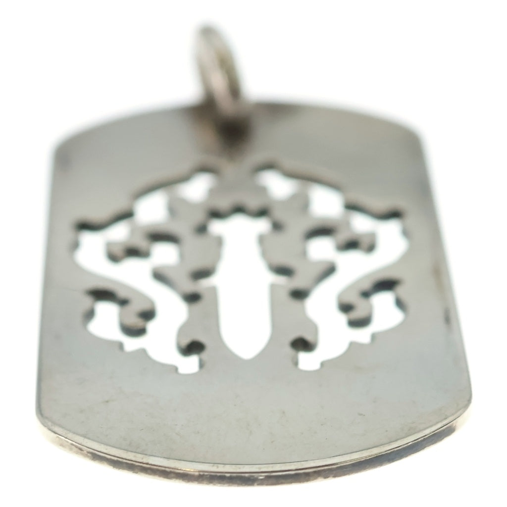 CHROME HEARTS(クロムハーツ) D TAG LRG DAGGER ダガーカットアウトドッグタグ ラージ ドッグタグ ネックレストップ シルバー