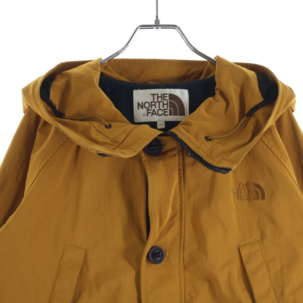 THE NORTH FACE(ザノースフェイス) MOUNTAIN NYLON PARKER ジップアップ マウンテンライトパーカー ナイロンジャケット ブルゾン ロゴ刺繍 ミドル丈イエロー
