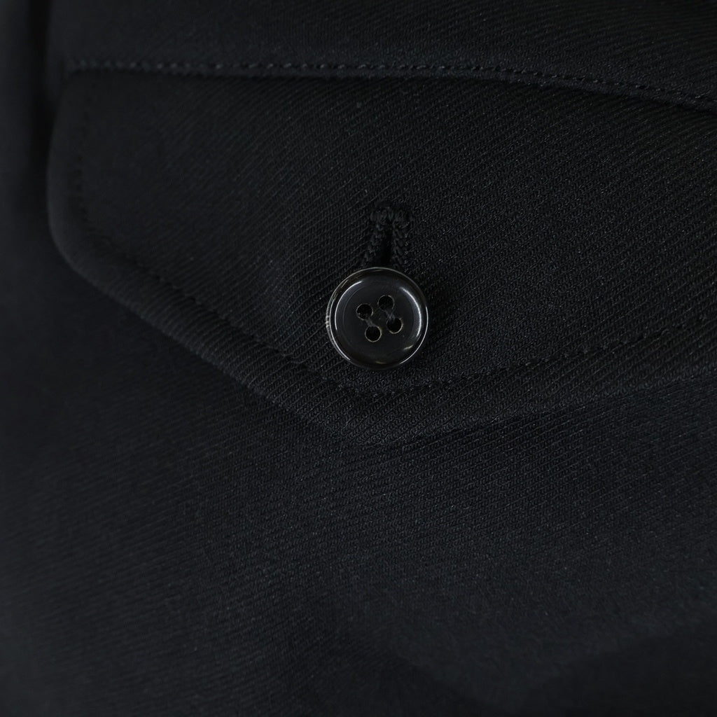 COMME des GARCONS SHIRT(コムデギャルソンシャツ) 26SS Polyester Twill ポリエステルツイル テーパードパンツ ブラック FQ-P507