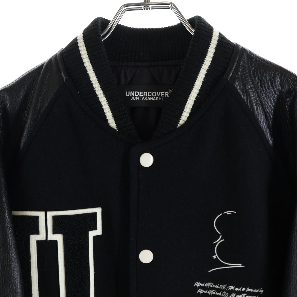 UNDERCOVER(アンダーカバー) 22AW HITCHCOCK FACE ヒッチコックフェイス スタジアムジャケット ブラック UC2B4203