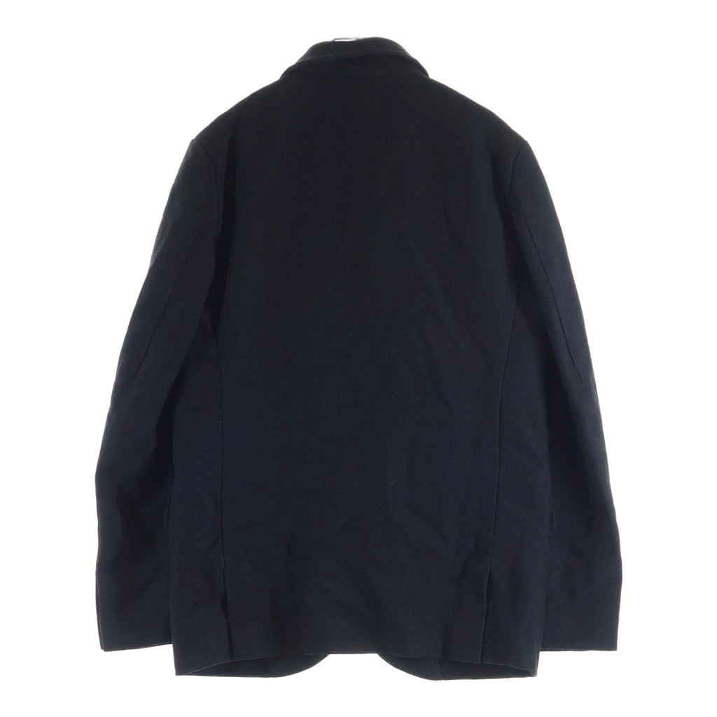 COMME des GARCONS HOMME DEUX(コムデギャルソン オムドゥ) 26SS AD2025 エステルメッシュ 製品後加工 シングルテーラードジャケット ブラック DQ-J023