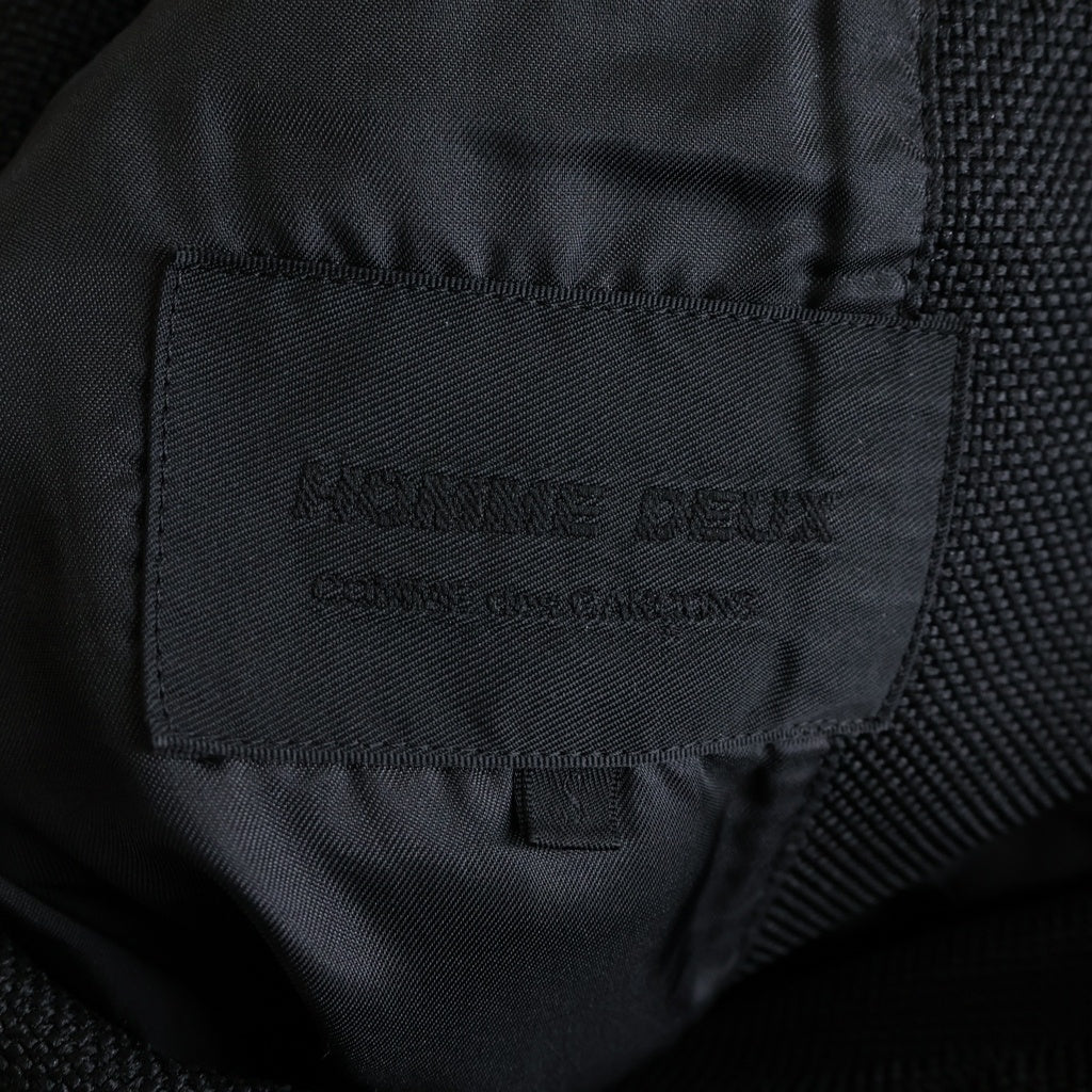 COMME des GARCONS HOMME DEUX(コムデギャルソン オムドゥ) 26SS AD2025 エステルメッシュ 製品後加工 シングルテーラードジャケット ブラック DQ-J023