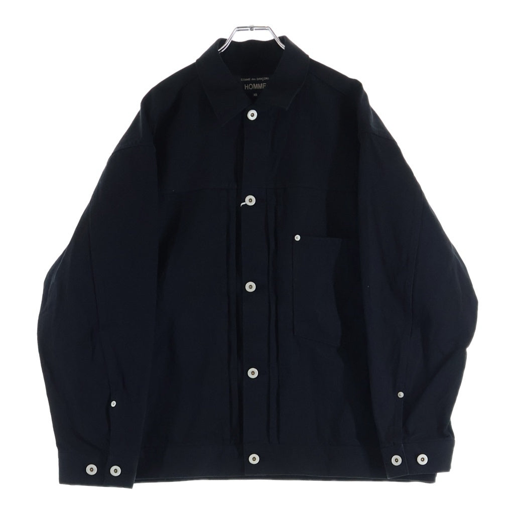 COMME des GARCONS HOMME(コムデギャルソンオム) 26SS AD2025 1STタイプ 綿デニム 製品洗い トラッカージャケット ブラック HQ-J013