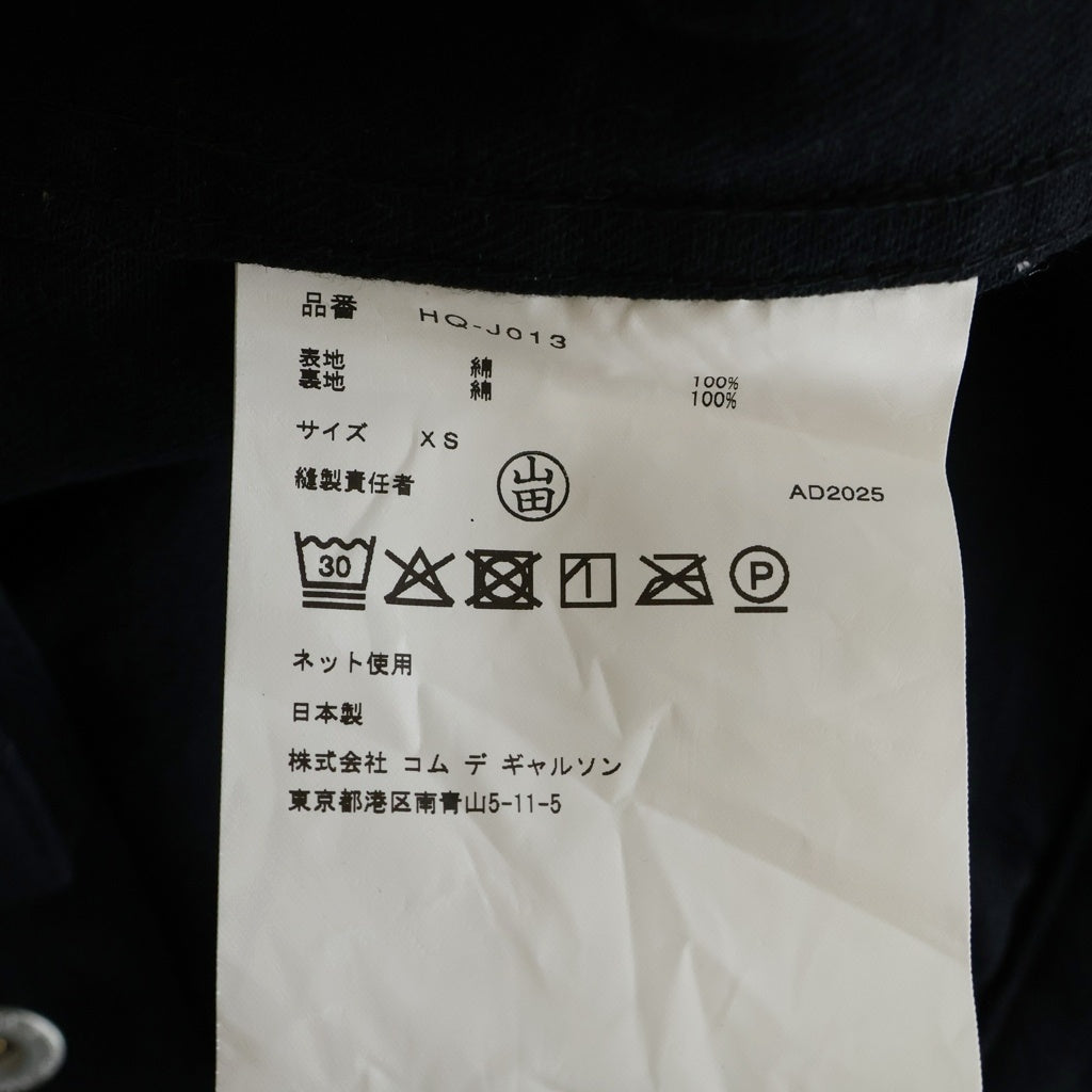 COMME des GARCONS HOMME(コムデギャルソンオム) 26SS AD2025 1STタイプ 綿デニム 製品洗い トラッカージャケット ブラック HQ-J013
