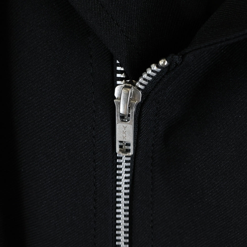 COMME des GARCONS SHIRT(コムデギャルソンシャツ) 26SS ポリエステルツイル フロントジップ ノッチドラペルジャケット ブラック FQ-J502