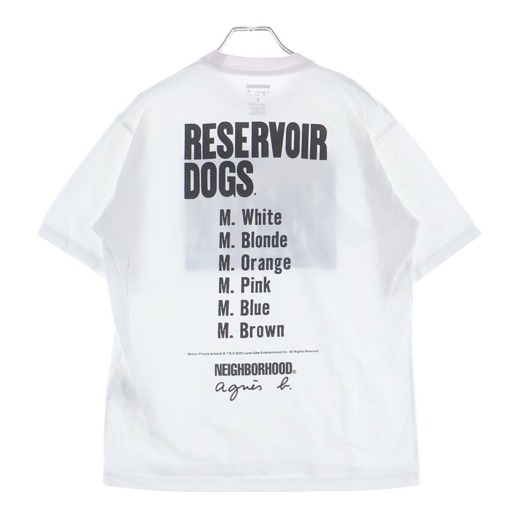 NEIGHBORHOOD(ネイバーフッド) ×AGNES B. ×RESERVOIR DOGS アニエスベー レザボアドッグス クルーネック半袖Tシャツ カットソー ホワイト EDK6SFK6