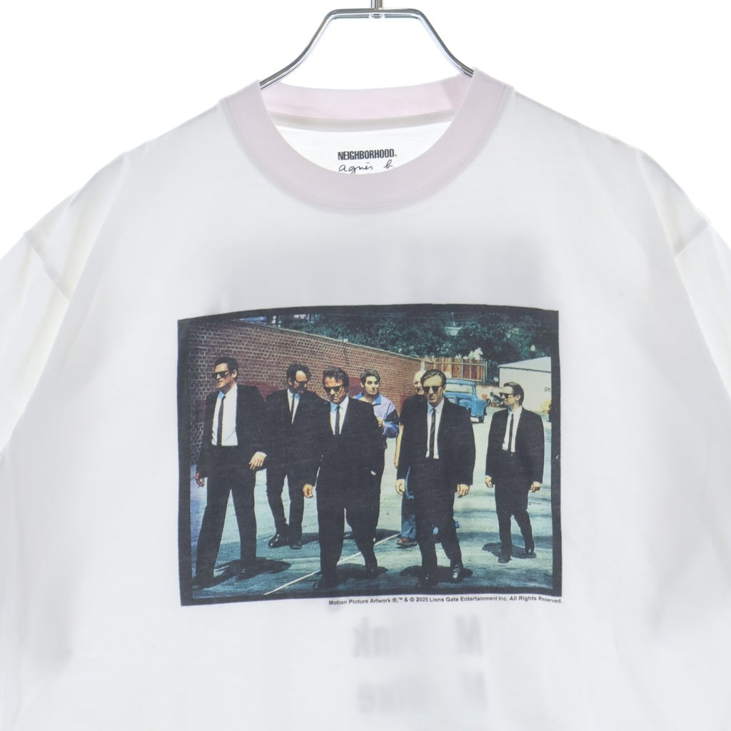 NEIGHBORHOOD(ネイバーフッド) ×AGNES B. ×RESERVOIR DOGS アニエスベー レザボアドッグス クルーネック半袖Tシャツ カットソー ホワイト EDK6SFK6