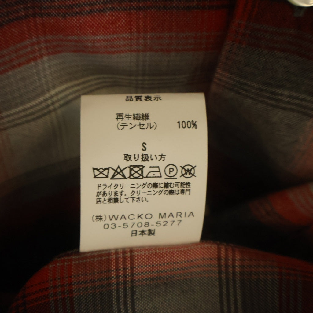 WACKO MARIA(ワコマリア) 25AW OMBRE CHECK OPEN COLLAR SHIRT L/S オンブレチェック オープンカラー長袖シャツ レッド 25FW-WMS-OC06
