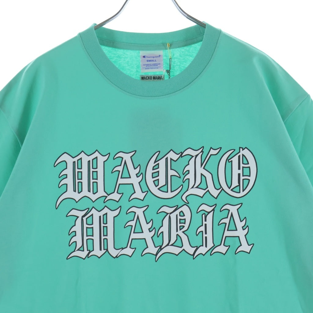 WACKO MARIA(ワコマリア) ×CHAMPION HEAVY WEIGHT TEE チャンピオン ヘビーウェイト クルーネック半袖Tシャツ カットソー グリーン CHAMPION-WM-TEE01