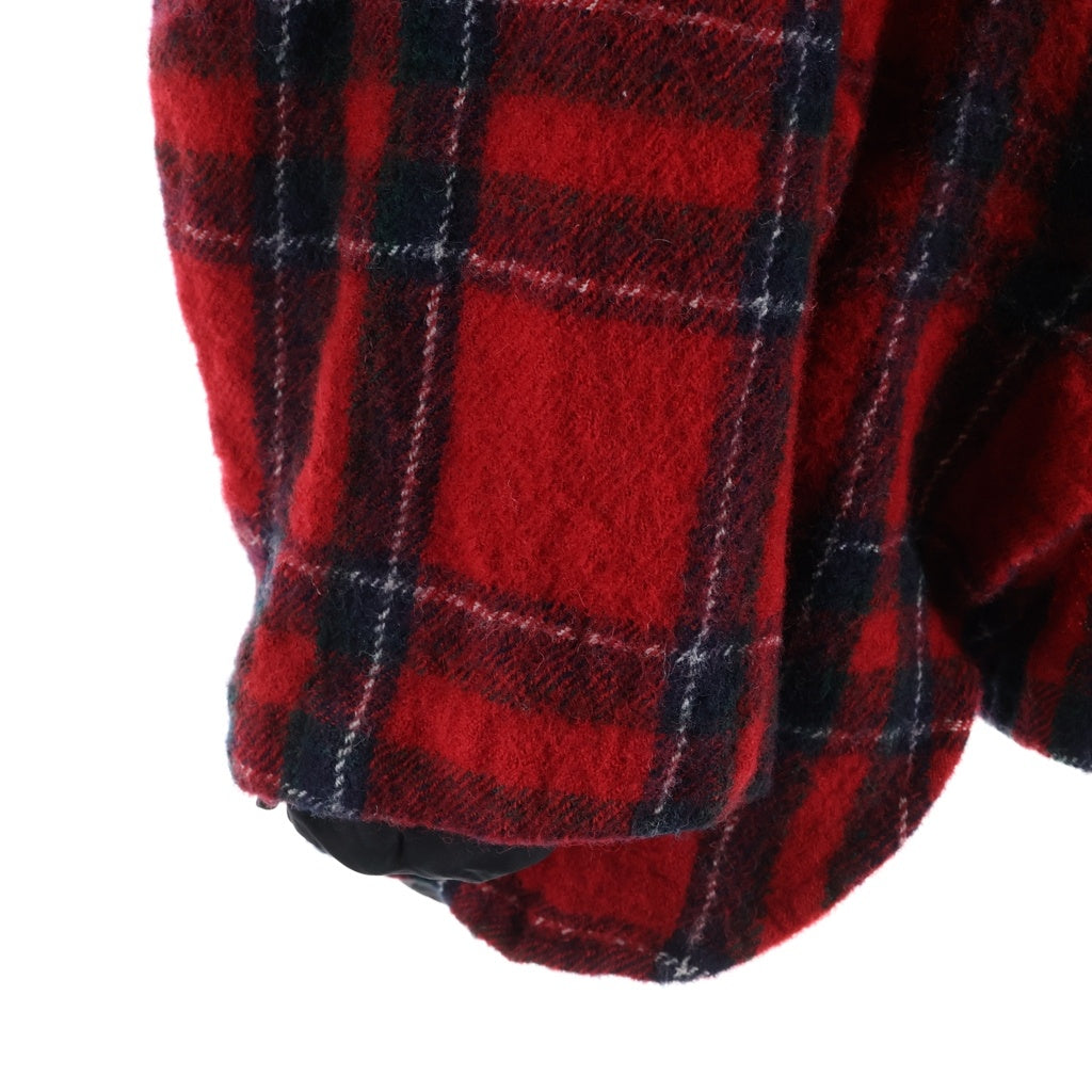 COMME des GARCONS SHIRT(コムデギャルソンシャツ) タータンチェック ウール縮絨 シングルテーラードジャケット レッド FJ-J003