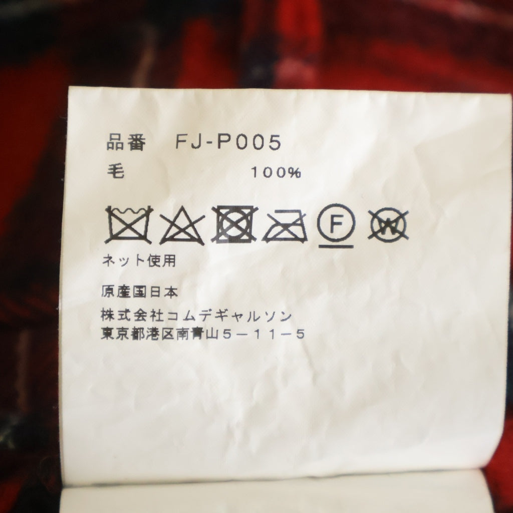 COMME des GARCONS SHIRT(コムデギャルソンシャツ) タータンチェック ウール縮絨 ストレートパンツ レッド FJ-P005