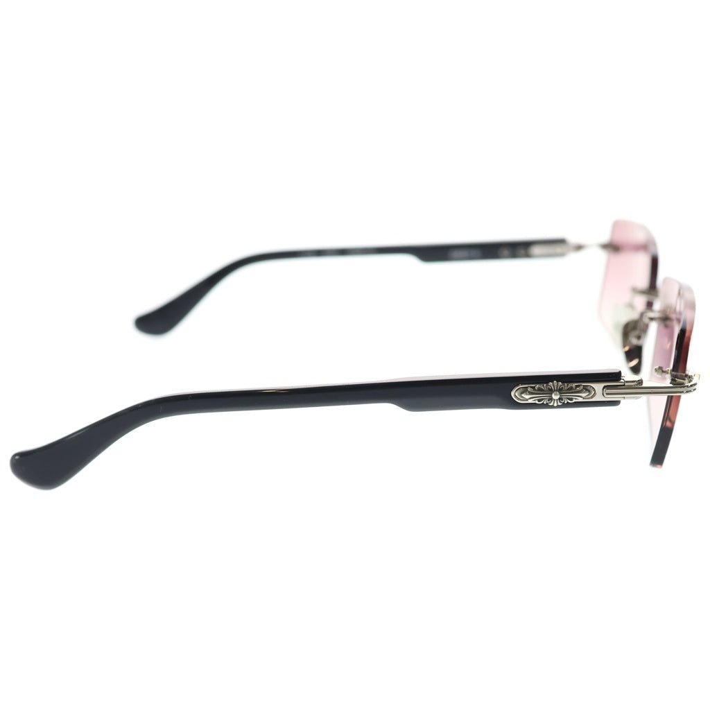 CHROME HEARTS(クロムハーツ) DEEP II ディープツー サイドフローラルクロス スクエアフレーム リムレス サングラス アイウェア 眼鏡 パープル