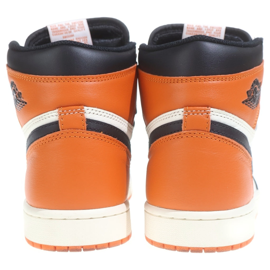 NIKE(ナイキ) AIR JORDAN 1 RETRO HIGH OG エアジョーダン 1 レトロ オージー ハイカットスニーカー オレンジ/ブラック/ホワイト US9/27cm DZ5485-008
