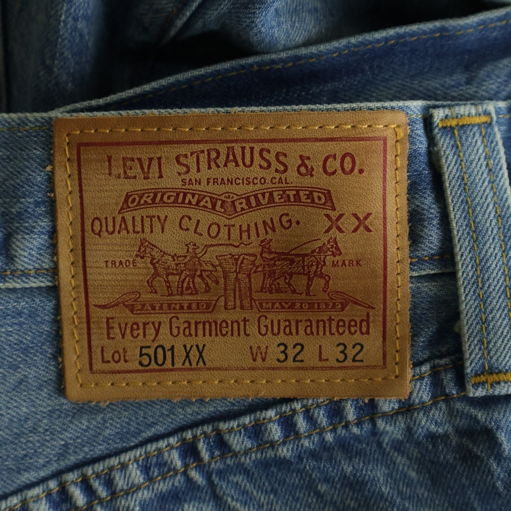 Levi's VINTAGE CLOTHING(リーバイス ビンテージ クロージング) 501XX 1947モデル 復刻 ボタン裏3015 カウレザーパッチ ボタンフライデニムパンツ インディゴ 47501-0220