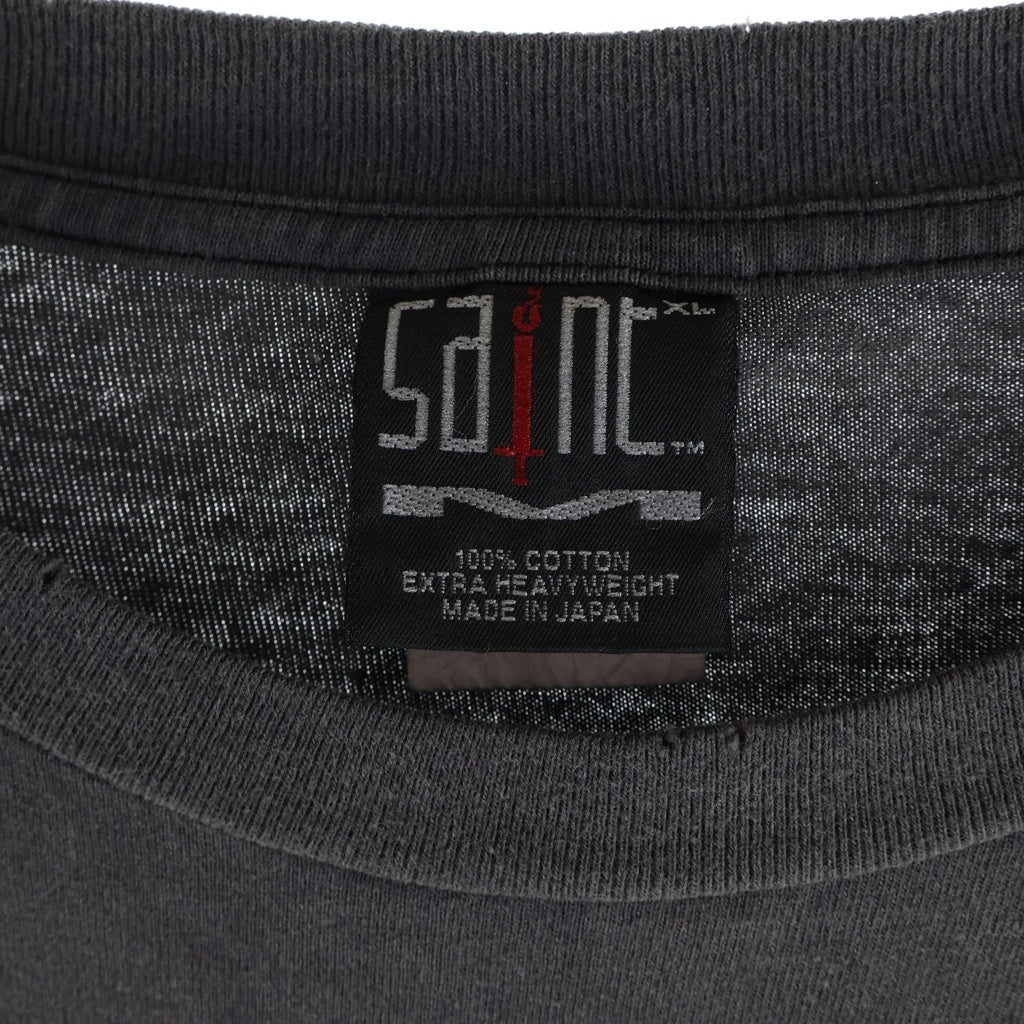 SAINT MICHAEL(セントマイケル) 24SS COLOFUL SAINT SS TEE カラフルロゴ プリント クルーネック半袖Tシャツ カットソー ブラック SM-YS8-0000-001