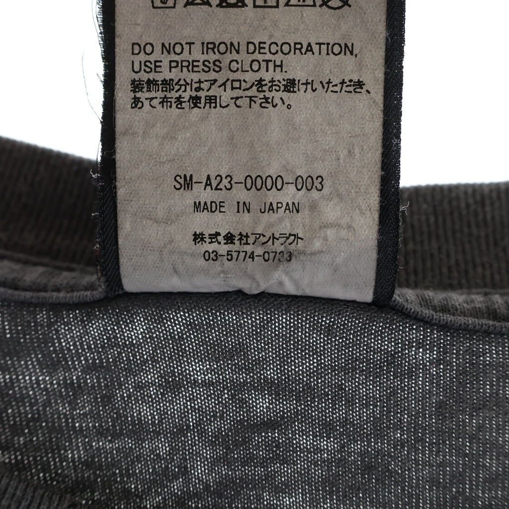 SAINT MICHAEL(セントマイケル) 23AW 1ST DROP CONFIDENCE S/S TEE ファースト ドロップ コンフィデンス クルーネック 半袖Tシャツ カットソー ブラック SM-A23-0000-003