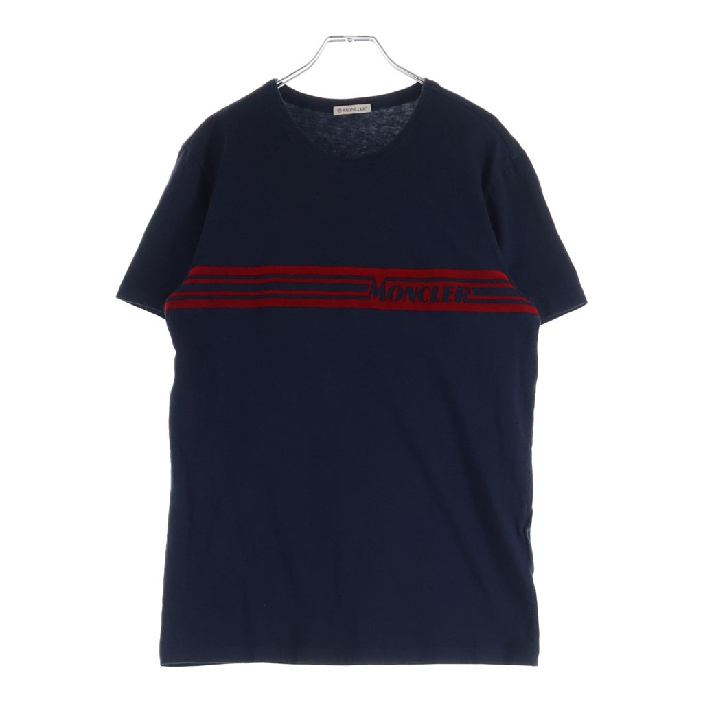 MONCLER(モンクレール) 20SS MAGLIA T-SHIRT フロントプリントクルーネック半袖Tシャツカットソー ネイビー F20918C75410