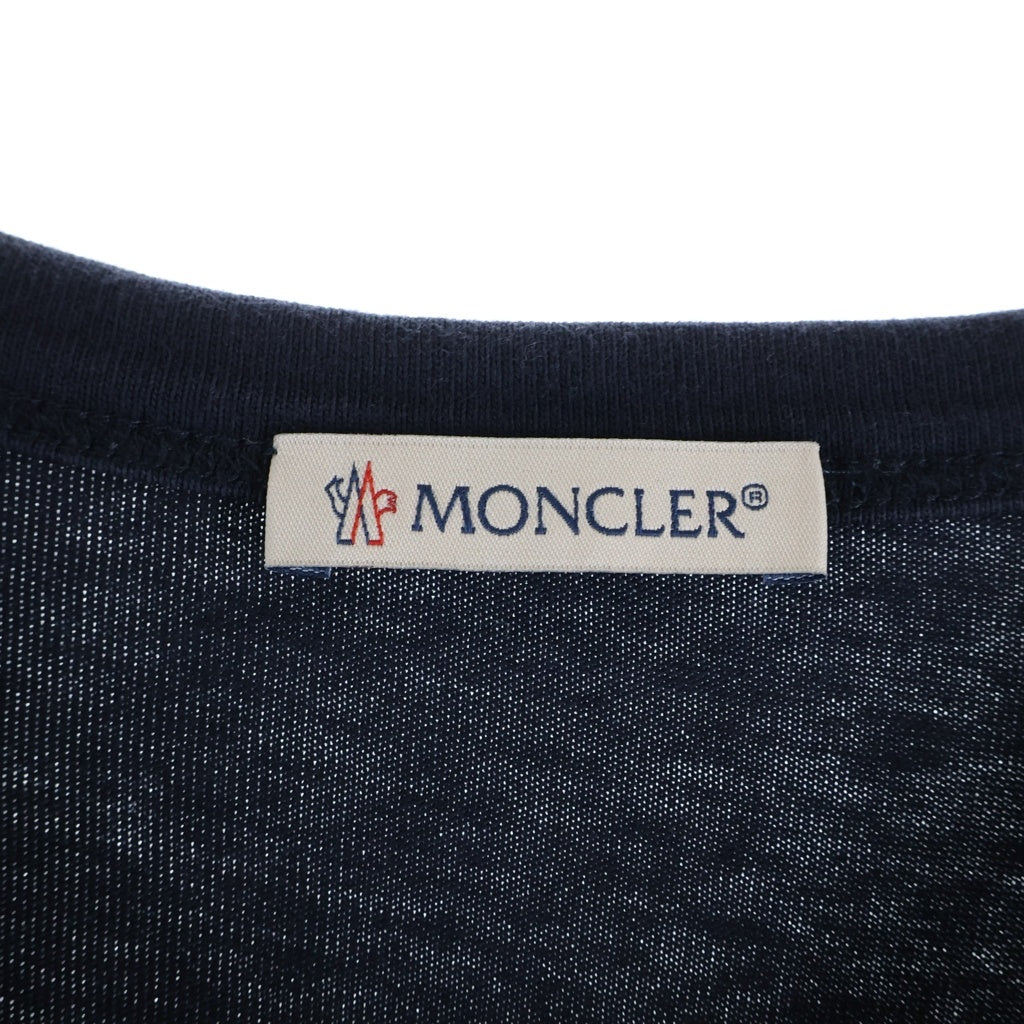 MONCLER(モンクレール) 20SS MAGLIA T-SHIRT フロントプリントクルーネック半袖Tシャツカットソー ネイビー F20918C75410