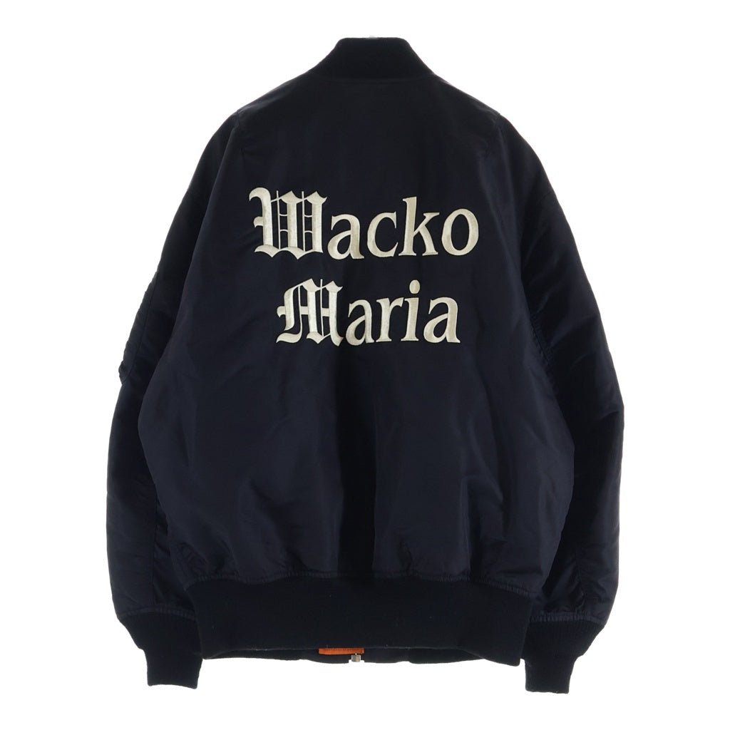 WACKO MARIA(ワコマリア) 22AW MA-1 FLIGHT JACKET ロゴエンブロイダリー フライトボンバージャケット ブラック 22FW-WMO-ML17