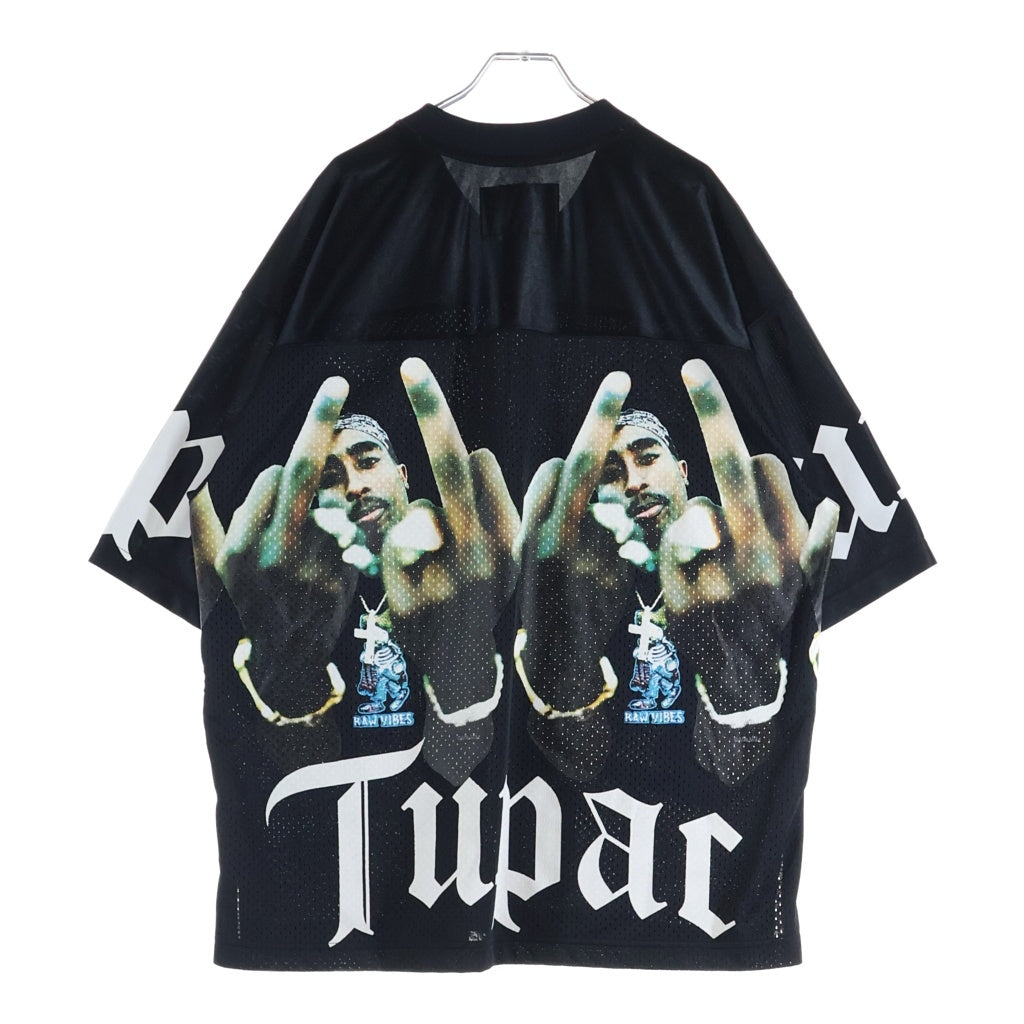 WACKO MARIA(ワコマリア) 23SS ×2PAC FOOTBALL JERSEY トゥパック フットボールジャージ 半袖カットソー ブラック