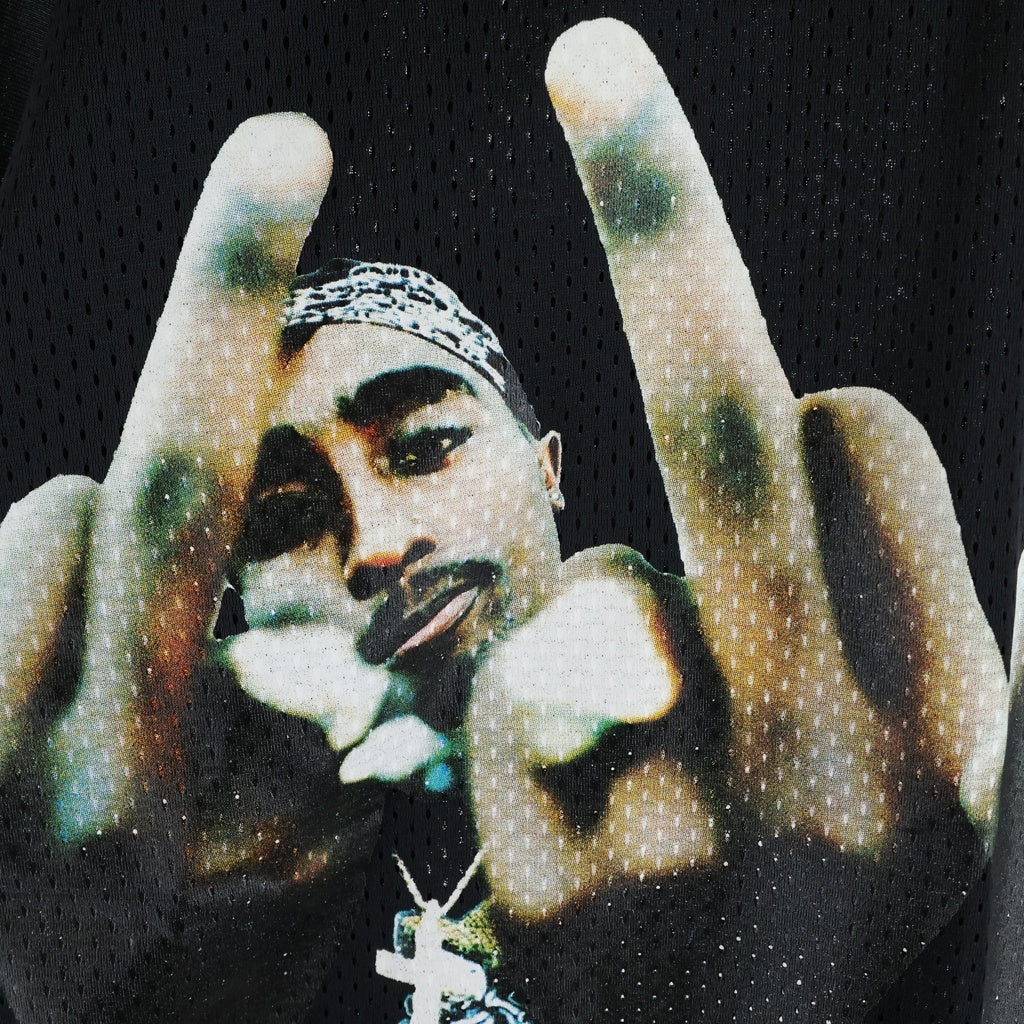WACKO MARIA(ワコマリア) 23SS ×2PAC FOOTBALL JERSEY トゥパック フットボールジャージ 半袖カットソー ブラック