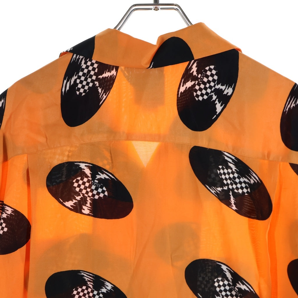 WACKO MARIA(ワコマリア) 21SS ×VANS バンズ レコード 半袖ハワイアン オープンカラー レーヨンアロハシャツ オレンジ