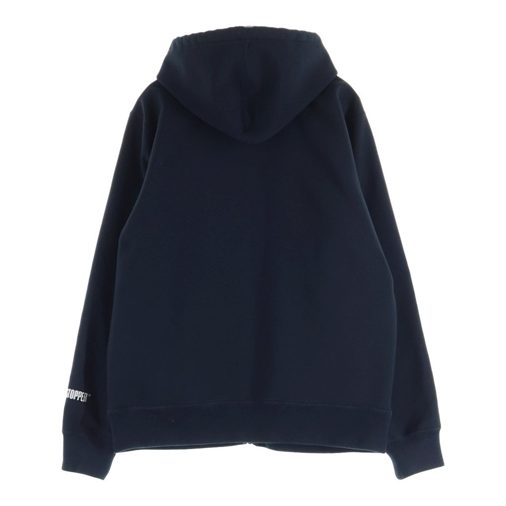 SUPREME(シュプリーム) 19AW WINDSTOPPER Zip Up Hooded Sweatshirt スモールボックスロゴ ウィンドストッパー ポリエステル ジップアップパーカー ブラック