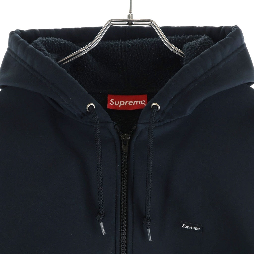 SUPREME(シュプリーム) 19AW WINDSTOPPER Zip Up Hooded Sweatshirt スモールボックスロゴ ウィンドストッパー ポリエステル ジップアップパーカー ブラック