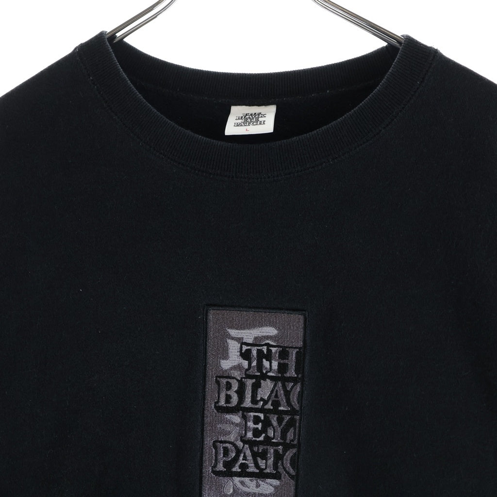 THE BLACK EYE PATCH(ブラックアイパッチ) HANDLE WITH CARE CREW SWEAT LHP限定 ハンドルウィズケア クルーネックスウェットシャツ トレーナー ブラック