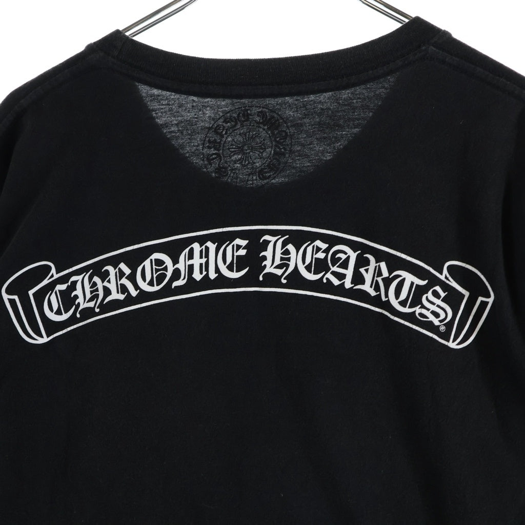 CHROME HEARTS(クロムハーツ) SCROLL RABEL S/S TEE スクロールラベル プリント クルーネック半袖ポケットTシャツ カットソー ブラック