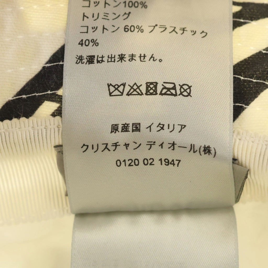 DIOR(ディオール) 20AW×SHAWN STUSSY ショーンステューシー ロゴ刺繍 総柄 バケットハット ブラック/ホワイト 033C906G4949