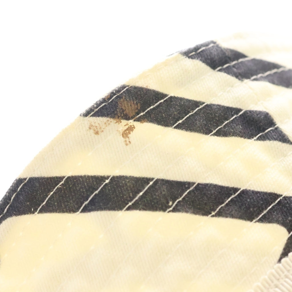 DIOR(ディオール) 20AW×SHAWN STUSSY ショーンステューシー ロゴ刺繍 総柄 バケットハット ブラック/ホワイト 033C906G4949