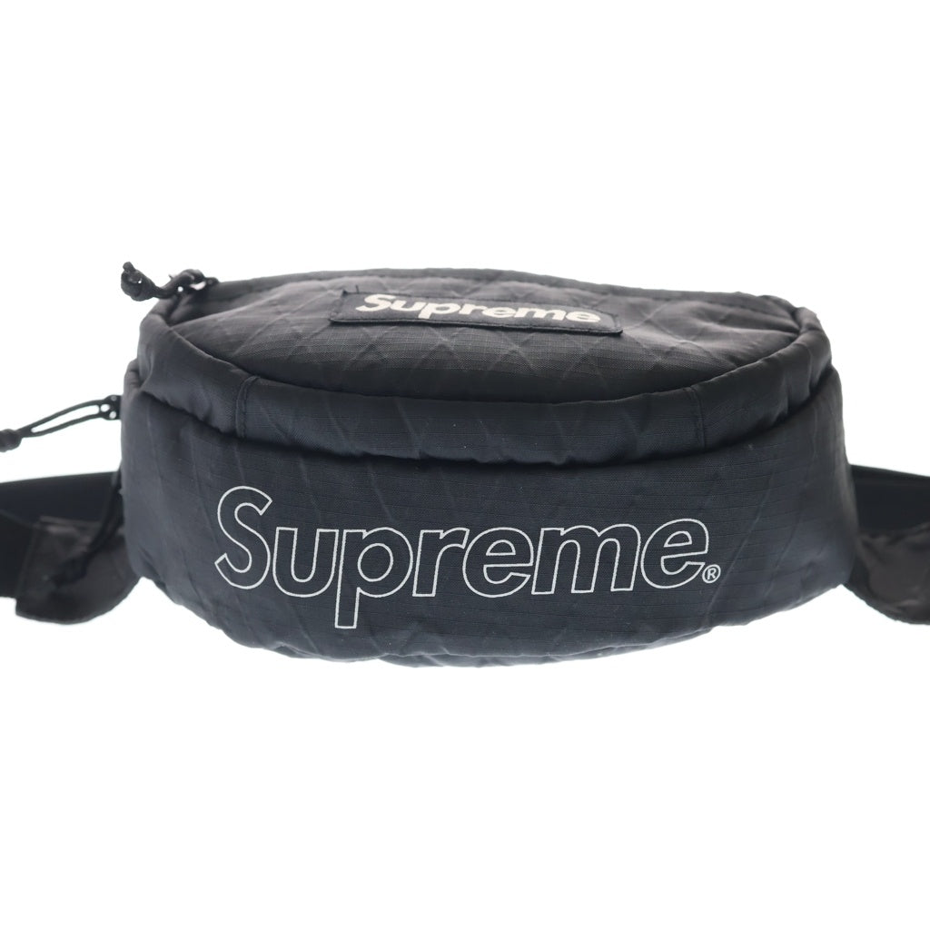 SUPREME(シュプリーム) 18AW Waist Bag ボックスロゴ キルティング ウエスト ショルダーバッグ ブラック