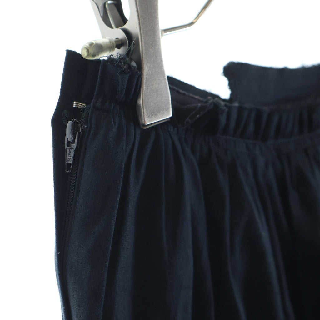 COMME des GARCONS(コムデギャルソン) 13SS AD2012 ドッキング加工 プリーツ コットンスカート レディース ブラック GK-S039