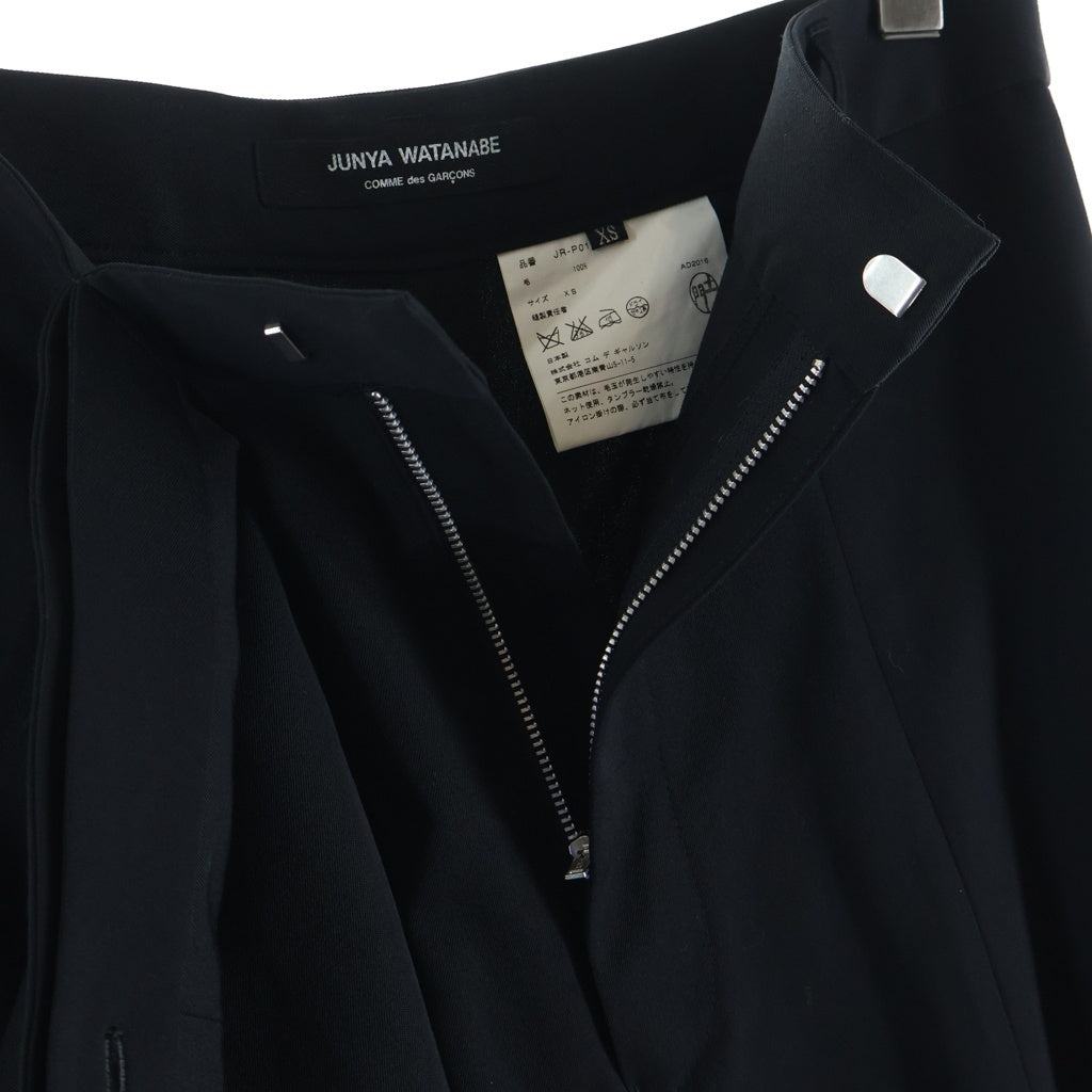 JUNYA WATANABE COMME des GARCONS(ジュンヤワタナベ コムデギャルソン) 16AW AD2016 アシンメトリー ウールサルエル スラックスパンツ ブラック JR-P015 レディース