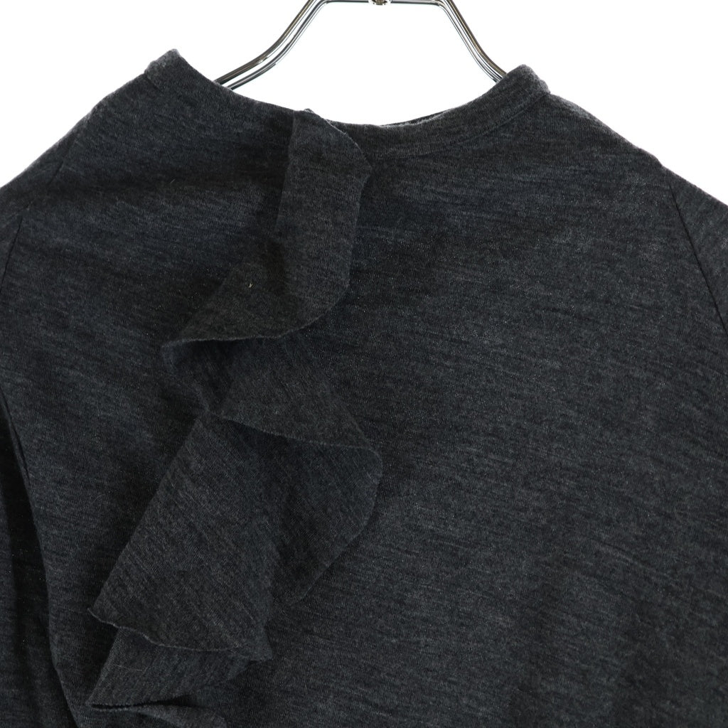 COMME des GARCONS(コムデギャルソン) 02AW AD2002 アシンメトリーデザイン 長袖ウールカットソー グレー GG-T020 レディース