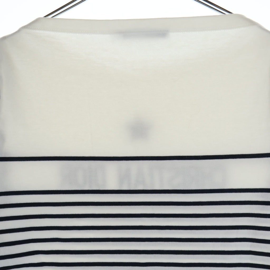 Christian Dior(クリスチャンディオール) DIORIVIERA ディオールヴィエラ マリンボーダー クルーネック クロップド半袖Tシャツ カットソー ホワイト 243T31A4085