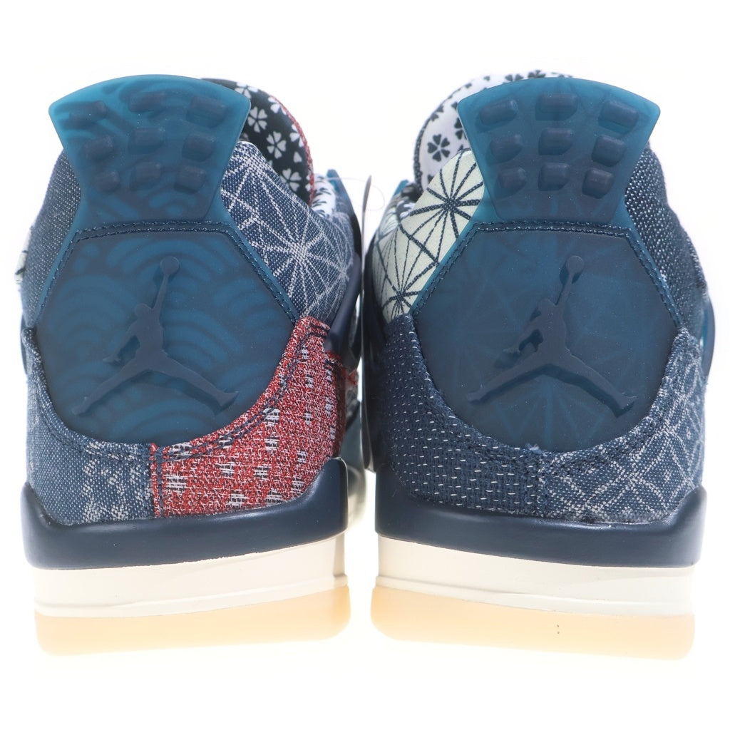 NIKE(ナイキ) AIR JORDAN 4 RETRO SE SASHIKO DEEP OCEAN エアジョーダン4 レトロ 刺し子 ディープオーシャン ミッドカットスニーカー インディゴ US19.5/27.5cm CW0898-400