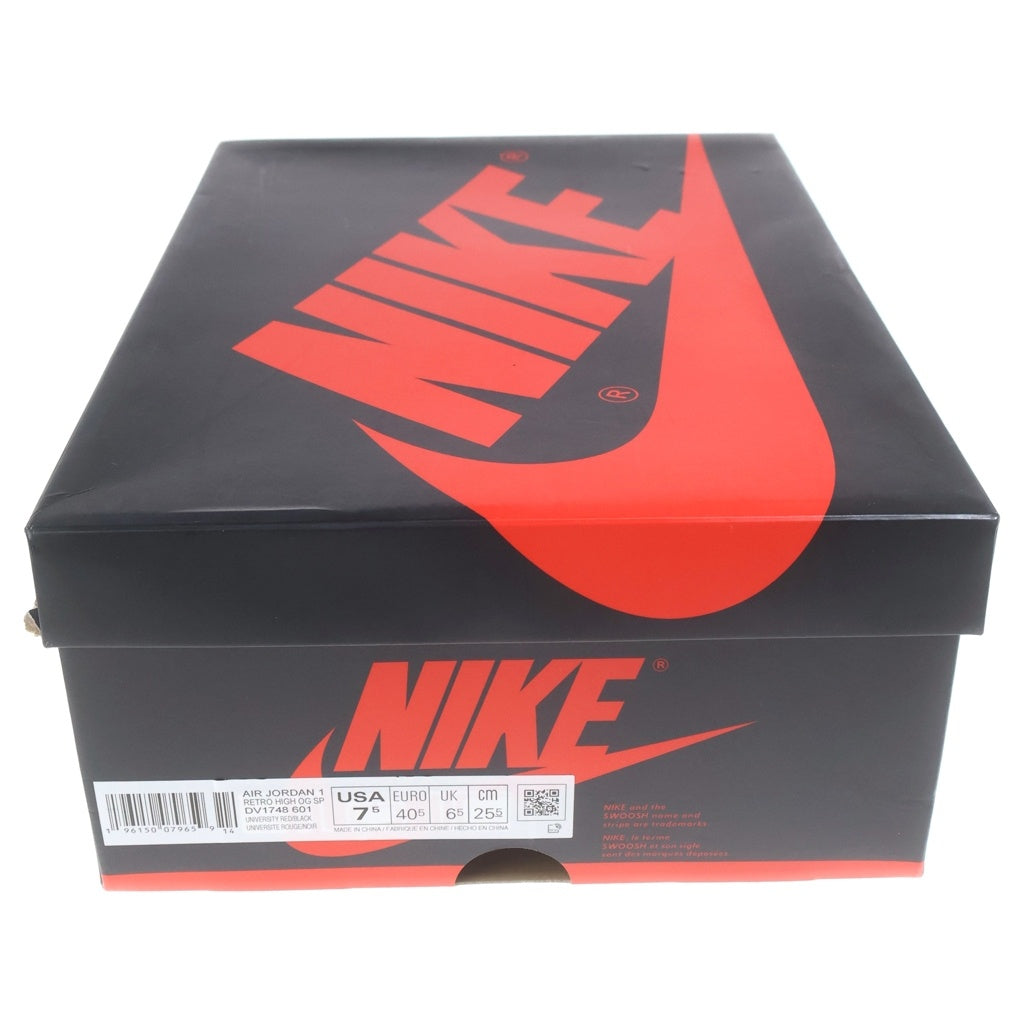 NIKE(ナイキ) AIR JORDAN 1 RETRO HIGH OG SP エアジョーダン1ハイカットスニーカー レッド/ホワイト US7.5/25.5cm DV1748-601
